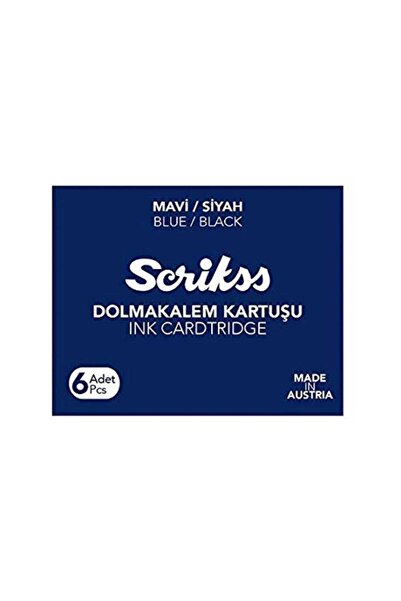 Scrikss Kisa Dolmakalem Cartridge Blue/Black 6 Li