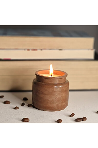 Orbis Maxi - Scented candle in ceramic pot with Coffee aroma, 100g