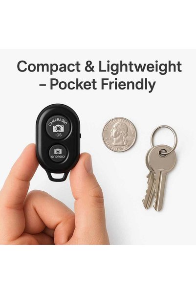 NO BRAND Bluetooth Remote Shutter Button for Selfie Stick & Tripod. Wireless camera clicker.