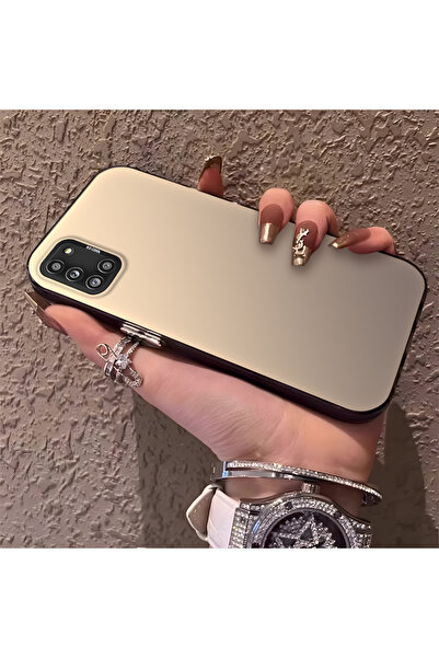 CHICASELUX Samsung Galaxy A31 ile Uyumlu Silikon Kenar Sert Arka Anti Düşme T...