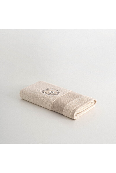 Ecocotton Leyna Hand and Face Towel Men's 100% Organic Cotton Embroidered Bei...