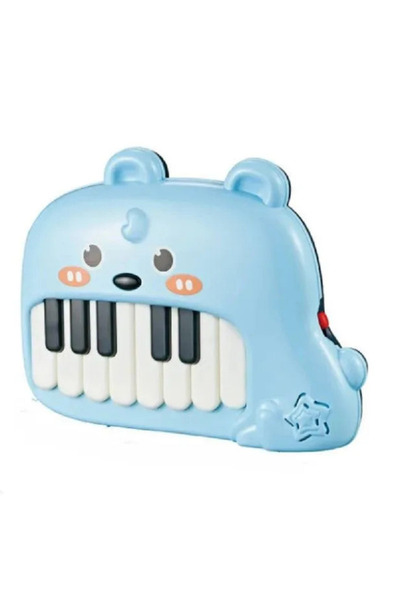 Youleen بيانو دب صغير مع مكعبات أحجية، مناسب للأطفال من عمر 18 شهرًا فما فوق ...
