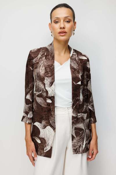 Ekol Desenli Duble Kol Ceket