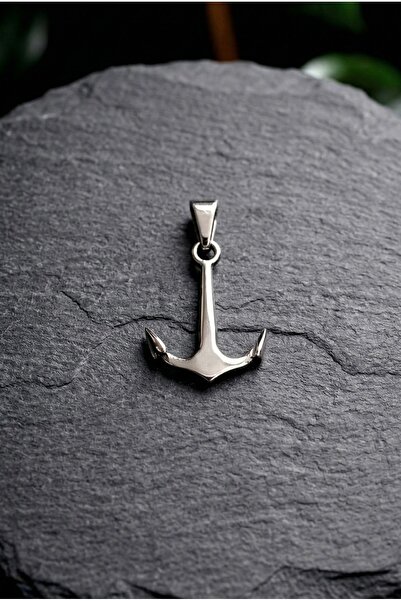 Ebrar Silver Gümüş Çapa Kolye Ucu Küçük Boy 925 Ayar Gümüş Parlak Çapa Figürl...