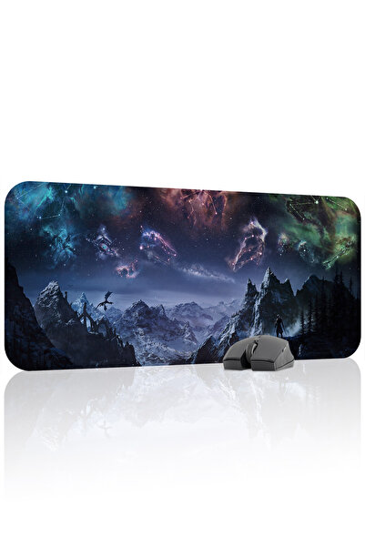 mousepad bastir لوحة ماوس الألعاب المطاطية المخيطة Skyrim مانع للانزلاق V4 - ...