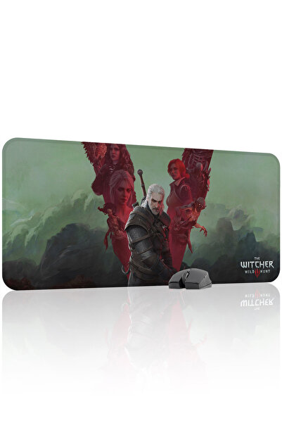 mousepad bastir لوحة ماوس مطاطية للألعاب من Witcher 3 ذات مانع للانزلاق خياطة...