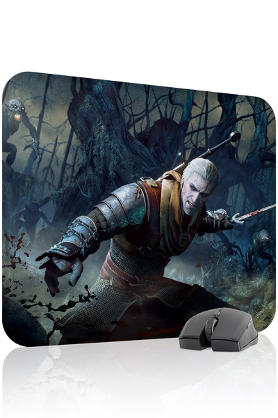 mousepad bastir لوحة ماوس مطاطية للألعاب من Witcher 3 ذات مانع للانزلاق خياطة...
