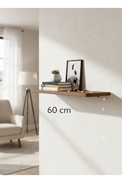 Living Simple Modern Wooden Wall Shelf Design 60 cm