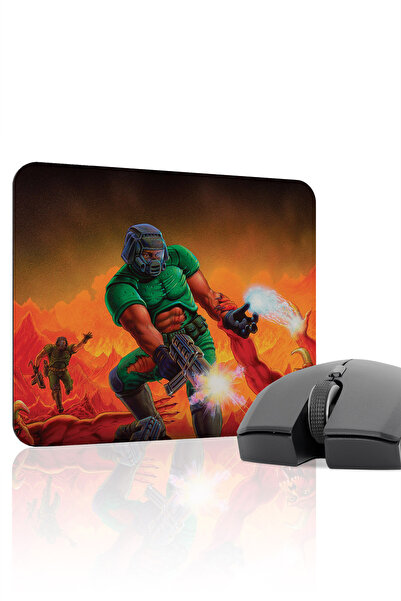 mousepad bastir لوحة ماوس الألعاب المطاطية المخيطة DOOM مانع للانزلاق V5 - 22...