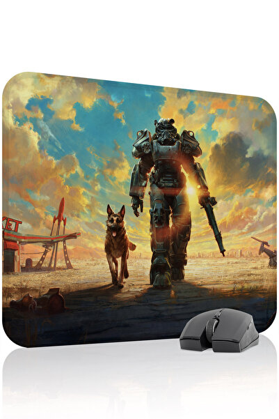 mousepad bastir لوحة ماوس الألعاب المطاطية المخيطة Fallout مانع للانزلاق V1 -...