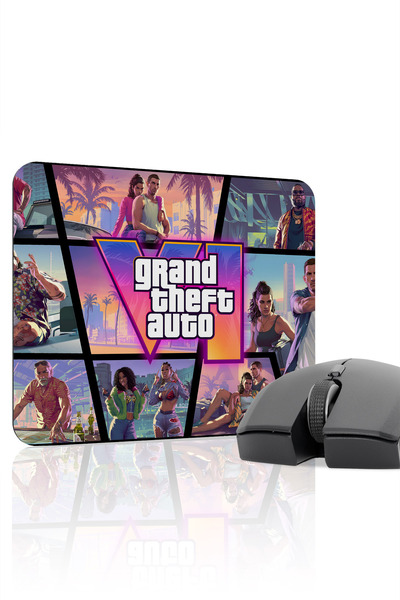 mousepad bastir لوحة ماوس الألعاب المطاطية المخيطة GTA 6 مانع للانزلاق V4 - 2...