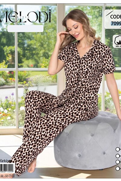 melodi 100% Βαμβάκι τεμάχια κοντομάνικο Με κουμπιά μπροστά γυναικείο πουκάμισ...