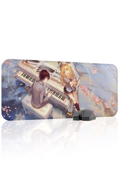 mousepad bastir لوحة ماوس الألعاب المطاطية المخيطة V2 من Your Lie in April ما...