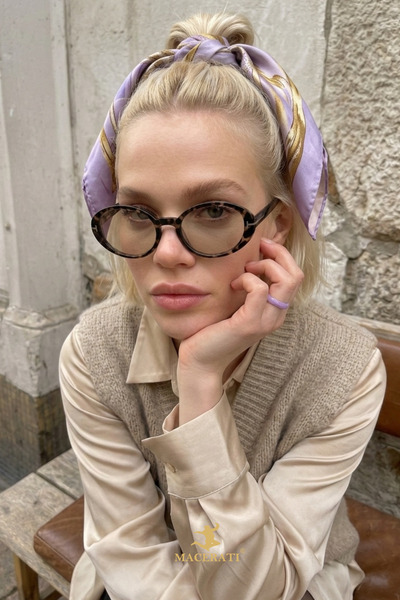 MACERATİ Senna Women's Leopard Frame Nude Ultra Lightweight Uv400 Filtered Wo...