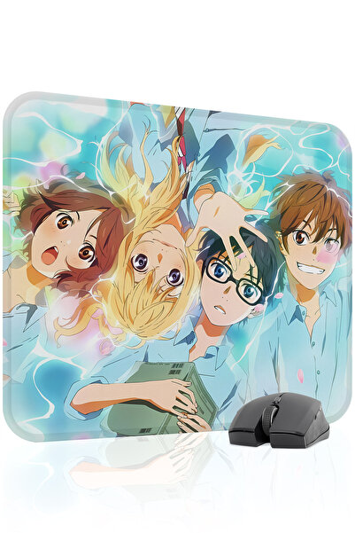 mousepad bastir لوحة ماوس الألعاب Your Lie in April مانع للانزلاق المصنوعة من...