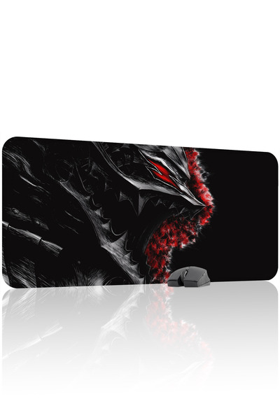 mousepad bastir Mousepad pentru jocuri Berserk antialunecare din cauciuc cusu...