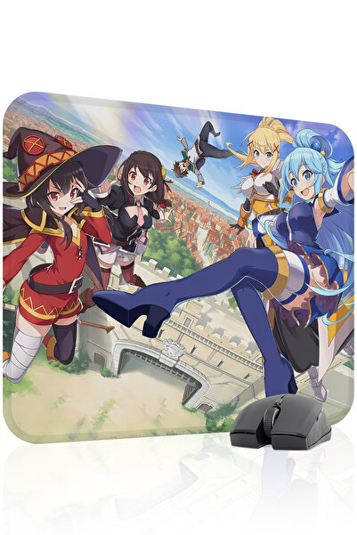 mousepad bastir لوحة ماوس الألعاب المطاطية المخيطة KonoSuba مانع للانزلاق V2 ...