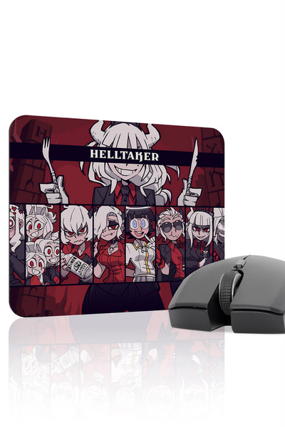 mousepad bastir لوحة ماوس الألعاب المطاطية المخيطة من Helltaker مانع للانزلاق...