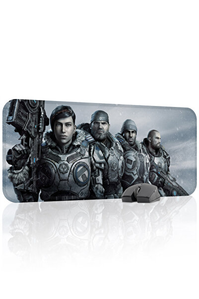 mousepad bastir لوحة ماوس الألعاب المطاطية المخيطة من Gears of War مانع للانز...