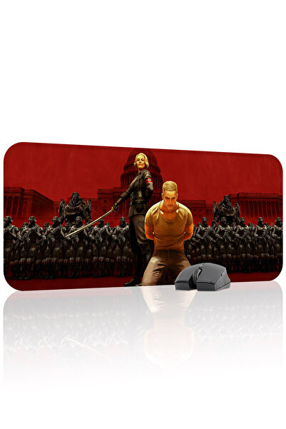 mousepad bastir لوحة ماوس الألعاب المطاطية المخيطة من وولفنشتاين مانع للانزلا...