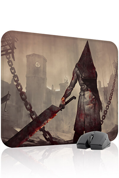 mousepad bastir لوحة ماوس الألعاب المطاطية المخيطة من سايلنت هيل مانع للانزلا...