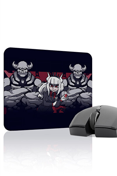 mousepad bastir لوحة ماوس الألعاب المطاطية المخيطة من Helltaker مانع للانزلاق...