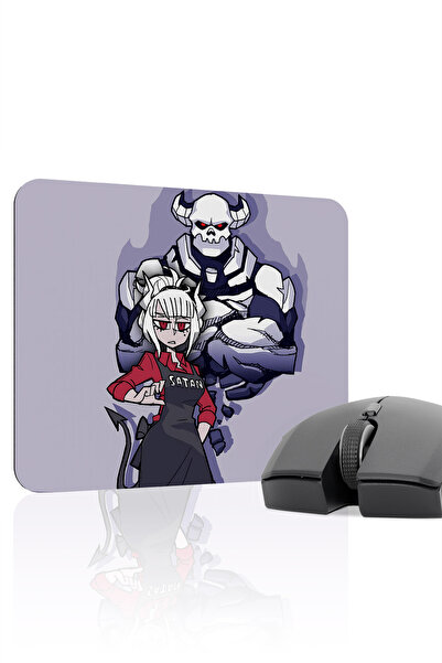 mousepad bastir لوحة ماوس الألعاب المطاطية المخيطة من Helltaker مانع للانزلاق...