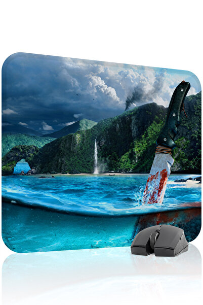 mousepad bastir لوحة ماوس الألعاب المطاطية المخيطة Far Cry مانع للانزلاق V5 -...