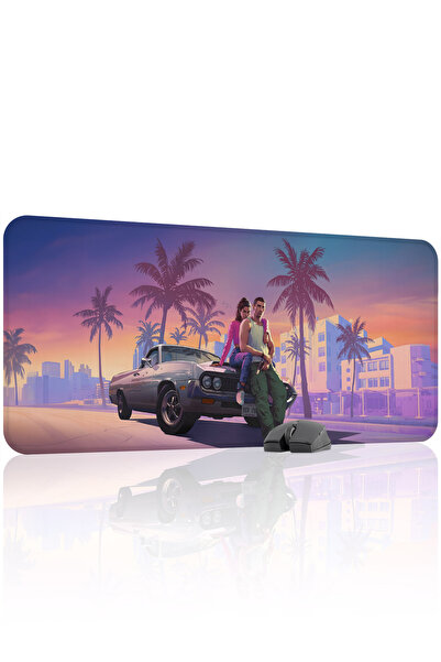 mousepad bastir لوحة ماوس للألعاب من المطاط المخيط GTA 6 مانع للانزلاق V1 - 9...