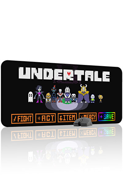 mousepad bastir Undertale مانع للانزلاق Dikişli Rubber Gaming Mousepad V1 - 9...