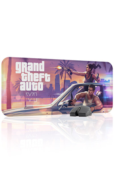 mousepad bastir Gta 6 Non-Slip Stitched Rubber Gamer Mousepad V2 - 70X30 XL G...