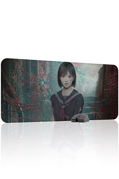 mousepad bastir لوحة ماوس الألعاب المطاطية المخيطة من سايلنت هيل مانع للانزلا...