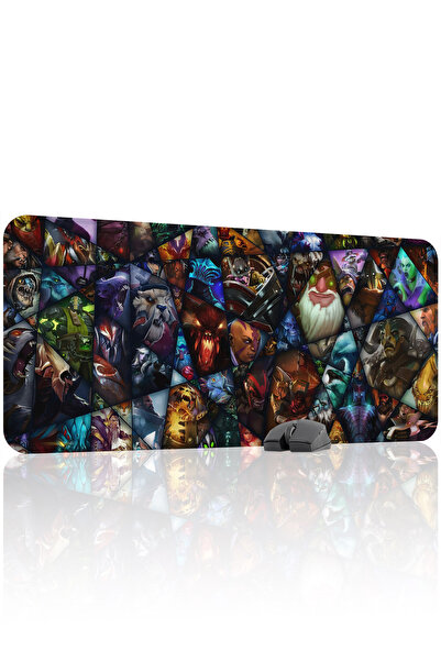 mousepad bastir لوحة ماوس الألعاب المطاطية Dota 2 مانع للانزلاق Stitched Rubb...