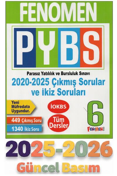 Fenomen Yayıncılık Fenomen 6.Sınıf Parasız Yatılılık ve Bursluluk Sınavı PYBS