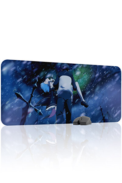 mousepad bastir لوحة ماوس الألعاب المطاطية المخيطة من Re Zero مانع للانزلاق V...