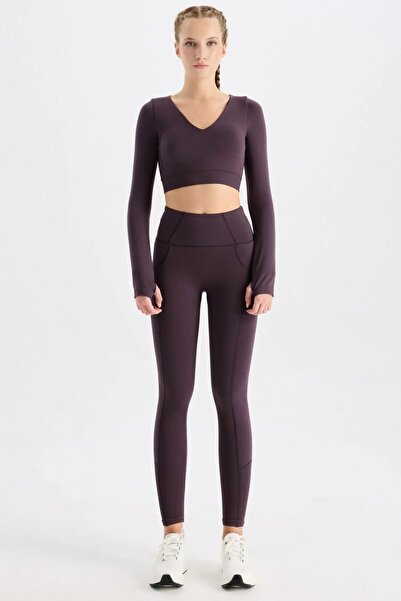 COMEUP Yüksek Bel Dikiş Detaylı Push Up Tayt İtalyan Eriği