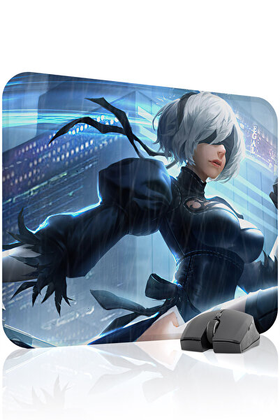 mousepad bastir لوحة ماوس مطاطية للألعاب NieR: Automata مانع للانزلاق Dikişli...