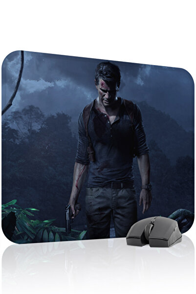 mousepad bastir لوحة ماوس الألعاب المطاطية المخيطة Uncharted مانع للانزلاق V2...