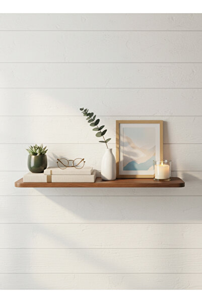 Living Simple Modern Wooden Wall Shelf Design 40 cm