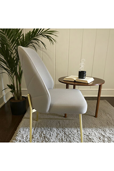 MSY HOME 6 Kişilik Nova White Gold Ayaklı Silinebir Kumaş Modern Ve Şık Sanda...