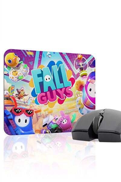 mousepad bastir لوحة ماوس الألعاب المطاطية المخيطة Fall Guys مانع للانزلاق V3...