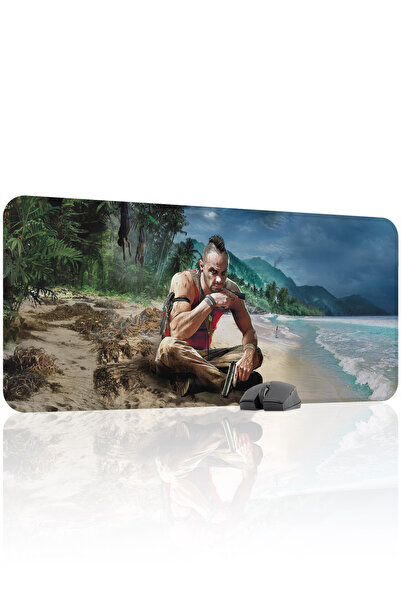 mousepad bastir لوحة ماوس الألعاب المطاطية المخيطة Far Cry مانع للانزلاق V3 -...