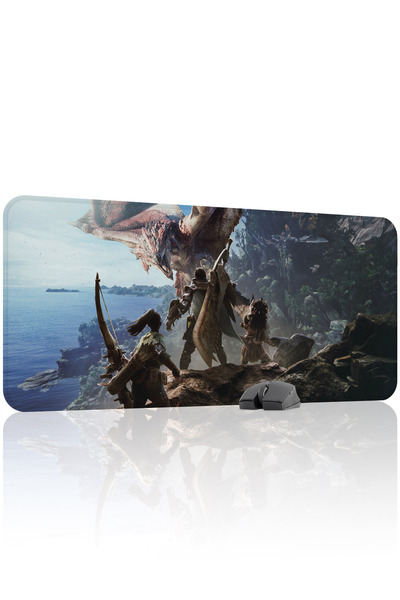 mousepad bastir Monster Hunter: World Mousepad de gaming din cauciuc cusut V1...