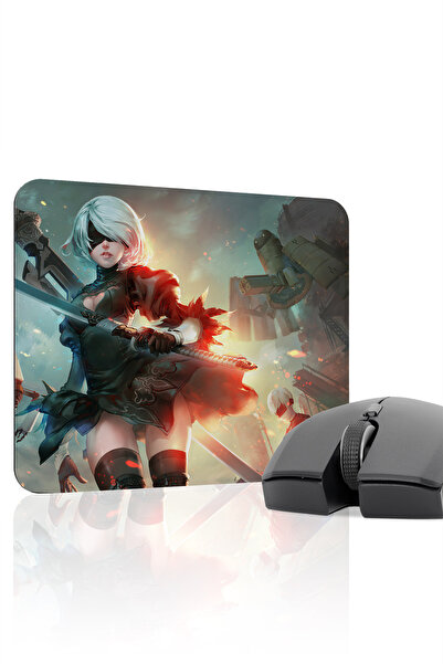 mousepad bastir لوحة ماوس مطاطية للألعاب NieR: Automata مانع للانزلاق Dikişli...