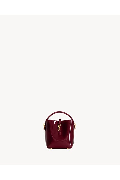 Yves Saint Laurent حقيبة لي 37 واي إس إل من الجلد اللامع مقاس 15*17.5*10 سم