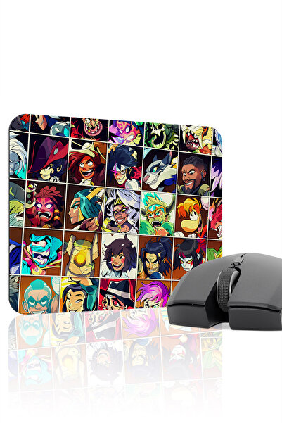 mousepad bastir لوحة ماوس الألعاب المطاطية المخيطة من Brawlhalla مانع للانزلا...