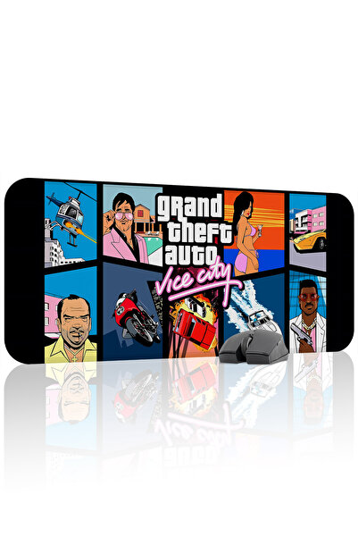 mousepad bastir لوحة ماوس الألعاب المطاطية المخيطة GTA Vice City مانع للانزلا...