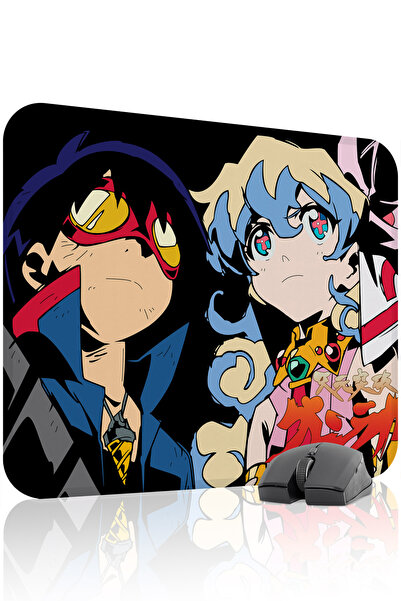 mousepad bastir لوحة ماوس الألعاب المطاطية المخيطة Gurren Lagann مانع للانزلا...