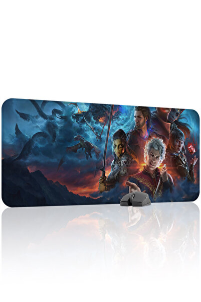 mousepad bastir لوحة ماوس للألعاب من Baldur's Gate 3 مكونة من مانع للانزلاق ق...