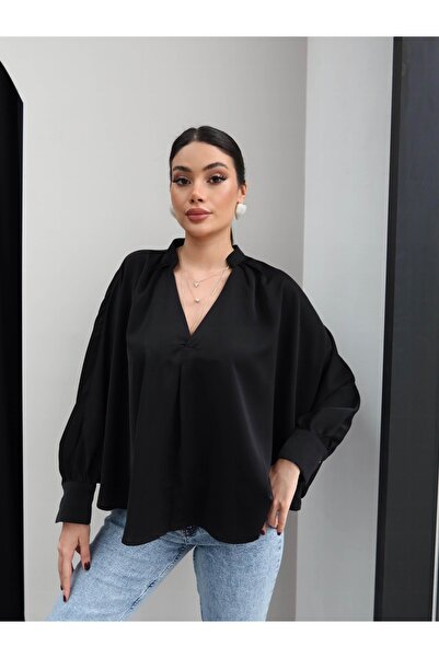ESRAHELVACI V-Neck Drapey Shirt